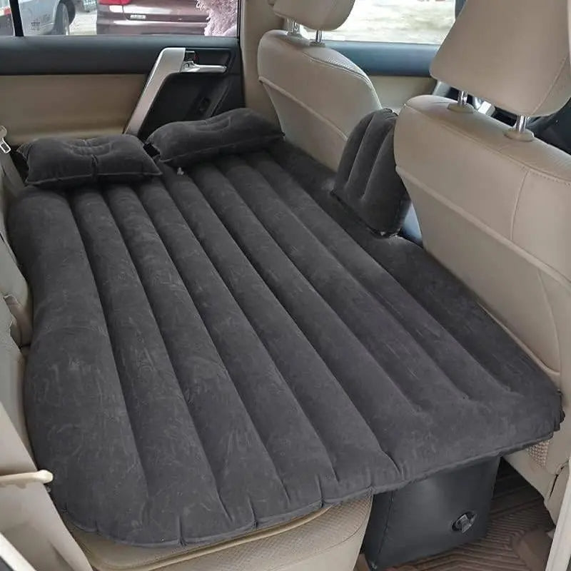 Black Inflatable Car Air Bed Mattress with Air Pump, Two Pillow And Carry Bag