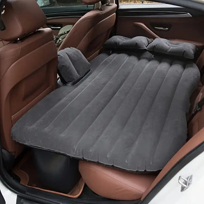 Black Inflatable Car Air Bed Mattress with Air Pump, Two Pillow And Carry Bag